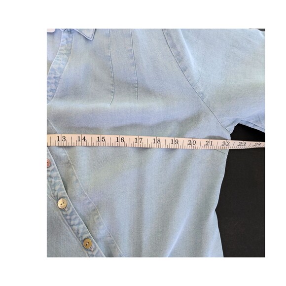 NWT Soft Surroundings Women's LG Washed Tencel Asymmetrical V-Neck Tunic - Picture 9 of 10